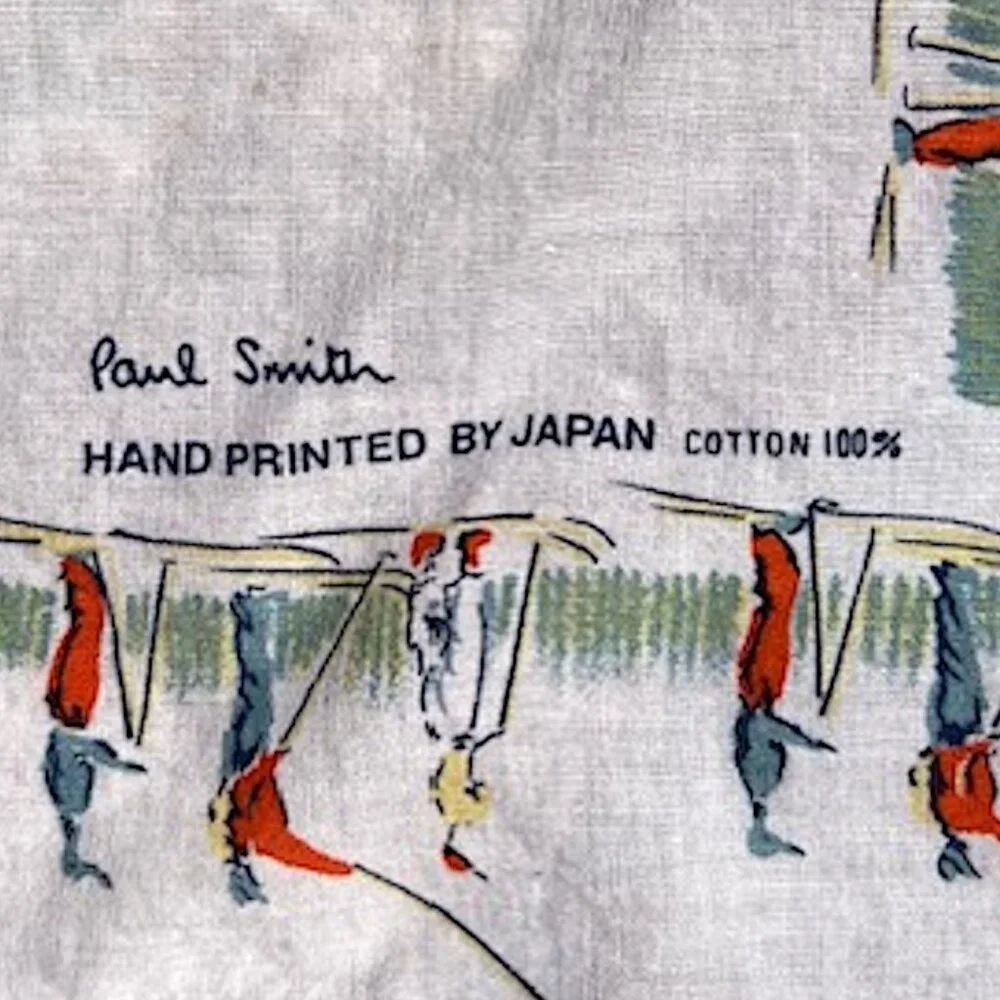 Japan Paul Smith Ski Scarf Bandana Square From Japan 19.5" x 19.5" UNISEX - Picture 3 of 6